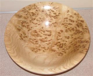 Geoff Hunt's Highly commended Burr oak platter